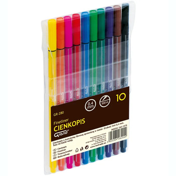 Cienkopis Grand GR-280 10 kolorów w etui
