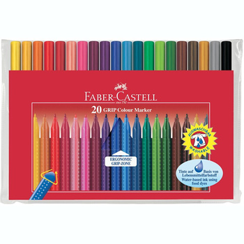 Flamastry Grip Faber Castell 20 kolorów