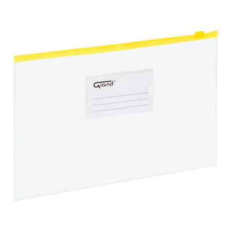 Torebka z suwakiem Grand EC009B A4 żółty