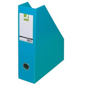 Pojemnik na dokumenty A4 kartonowy 76mm laminowany Q-Connect jasnoniebieski