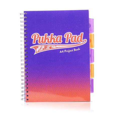 Kołozeszyt A4 w kratkę Pukka Pad Project Book Fusion fioletowy