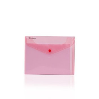 Teczka kopertowa na zatrzask Donau C5 plastikowa czerwony