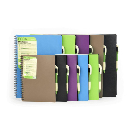 Kołonotatnik A4 80 kartek linia Mintra Eco Pen