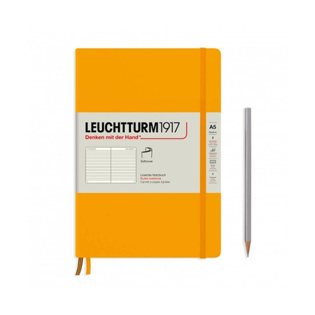 Notatnik A5 w linie Leuchtturm1917 Rising Colours Sun miękka oprawa