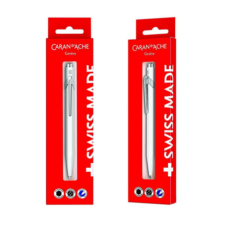 Długopis automatyczny Caran d`Ache 849 Gift box biały