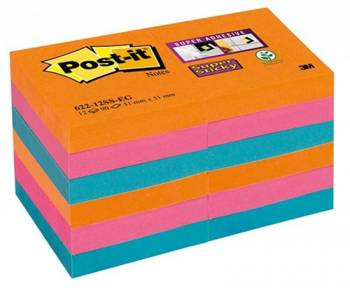 Karteczki samoprzylepne 51x51mm Post-it Super Sticky promienne