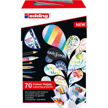 Zestaw Colour Happy Big Box Edding 69 elementów+mixer kolorów