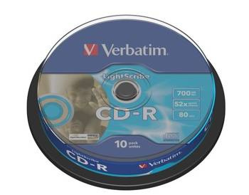 Płyta Verbatim CD-R 700MB LightScribe cake 10 sztuk