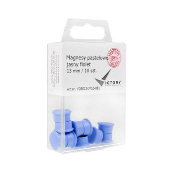 Magnesy Victory Office okrągłe pastelowe średnica 13mm fioletowy jasny