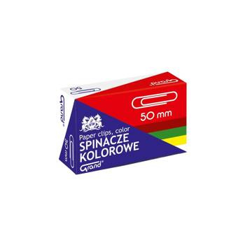 Spinacz biurowy 50mm kolorowy Grand