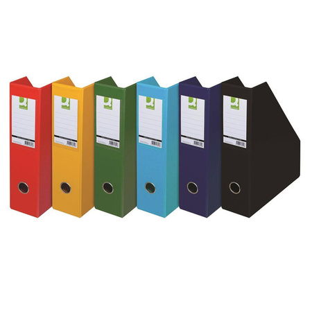 Pojemnik na dokumenty A4 kartonowy 76mm laminowany Q-Connect czerwony