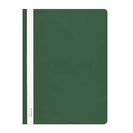 Skoroszyt plastikowy Donau A4 twardy zielony