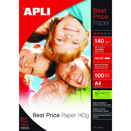 Papier fotograficzny A4 błyszczący 140g Apli Photo Paper