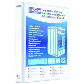 Segregator ofertowy A4 Donau 63mm 4 ringi biały