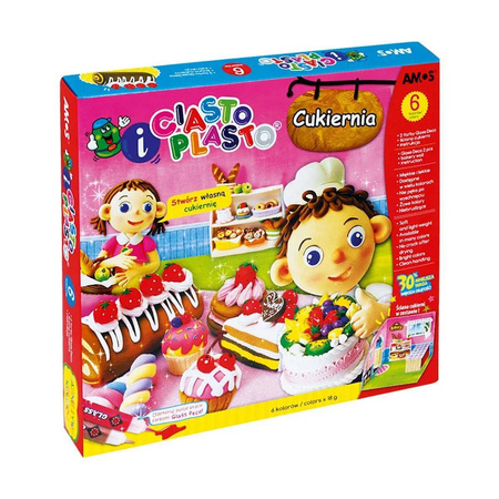 Masa plastyczna Ciasto Plasto Cukiernia Amos 6 kolorów