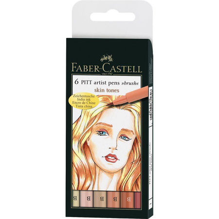 Zestaw pisaków Pitt Artist Pen Skin Faber Castell 6 sztuk