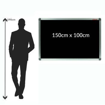 Tablica kredowo magnetyczna 150x100 cm czarna Classic Memobe