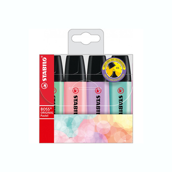Zakreślacze pastelowe Stabilo Boss 4 sztuki