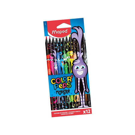Kredki Maped ColorPeps Monsters trójkątne 12 kolorów