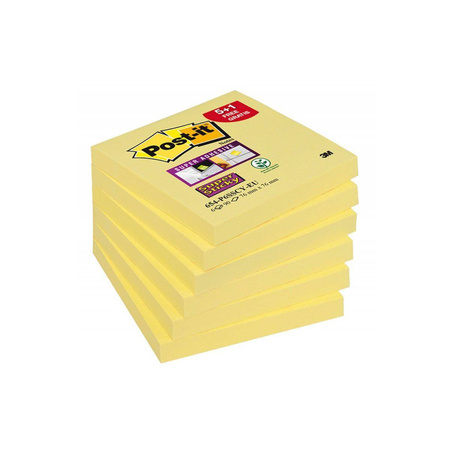 Karteczki samoprzylepne 76x76mm Post-it Super Sticky 654-P6