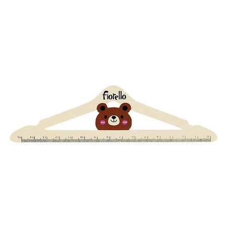 Linijka drewniana 15cm Miś wieszak GR-F37MW Fiorello