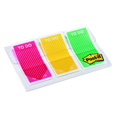 Zakładki indeksujące Post-it 3M 3 kolory po 20 kartek 24x43mm