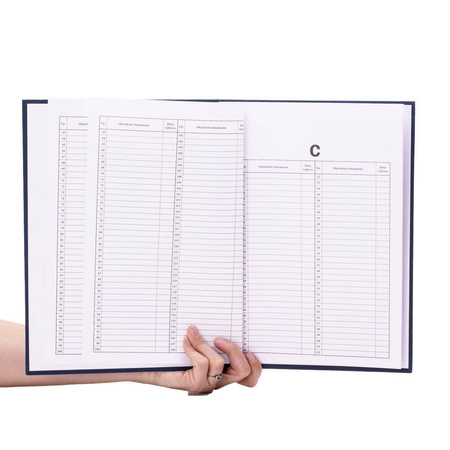 Teczka do akt osobowych Warta oklejana granatowy