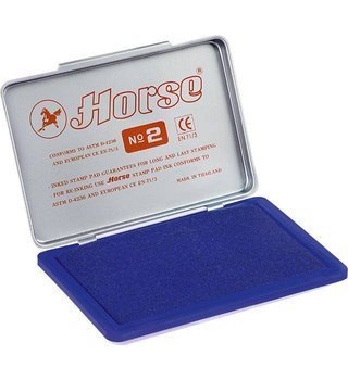 Poduszka do pieczątki nr2 nasączona (117x70mm) niebieski