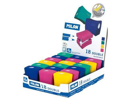 Temperówka z pojemnikiem podwójna Milan Afila