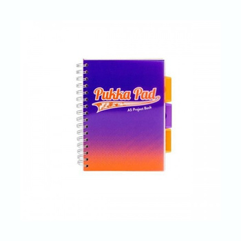 Kołozeszyt A5 w kratkę Pukka Pad Project Book Fusion fioletowy