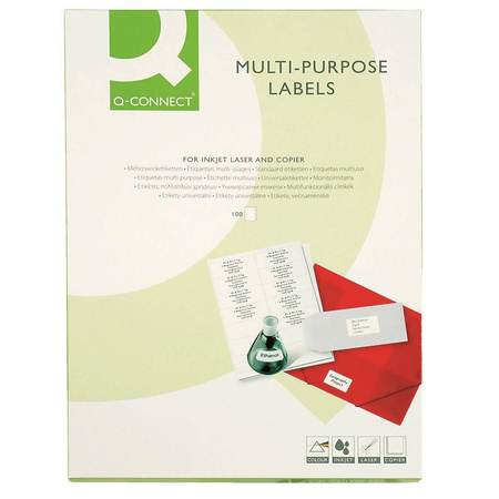 Etykiety samoprzylepne Q-Connect białe 48.5x25.4mm