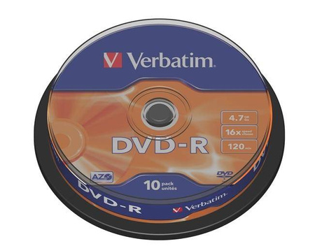 Płyta Verbatim DVD-R 4.7GB cake 10 sztuk