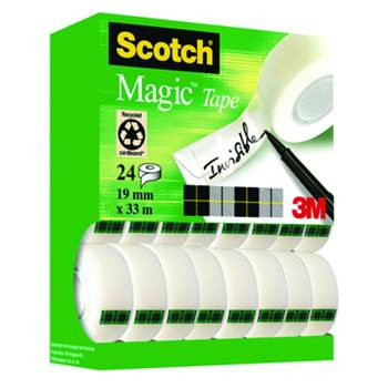 Taśma klejąca matowa Scotch Magic 19mm x 33m 24 sztuki