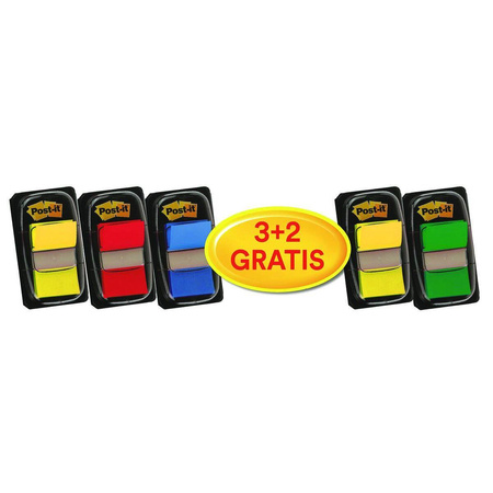 Zakładki indeksujące Post-it 3M 25x43mm 5x50 kolorów