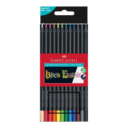 Kredki trójkątne Faber Castell Black Edition 12 kolorów