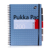 Kołozeszyt A4 w kratkę 200 stron Pukka Pad Executive Project Book Metallic niebieski