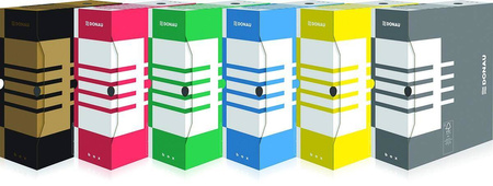 Pudełko archiwizacyjne Donau A4 12cm żółty