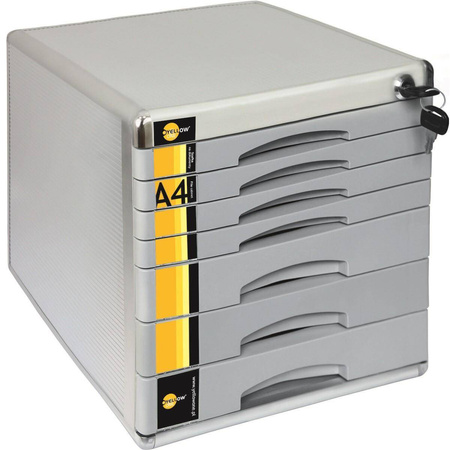 Szafka metalowa na dokumenty Grand 7 szuflad na zamek GR-SM07M
