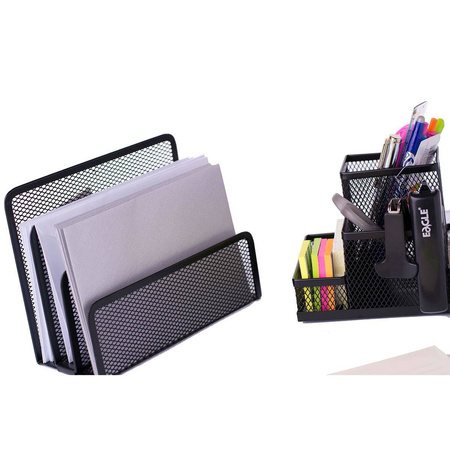 Organizer na dokumenty metalowy 3 przegrody Office Set Q-Connect srebrny