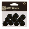 Magnesy Grand średnica 20mm 10 sztuk czarny