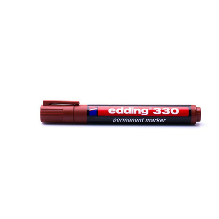 Marker permanentny Edding 330 końcówka ścięta brązowy