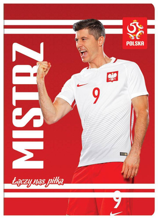 Zeszyt w linie kolor A5 16k PZPN Interdruk