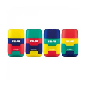 Temperówka z gumką Milan Compact Mix