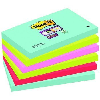 Karteczki samoprzylepne 76x127mm Post-it Super Sticky paleta miami