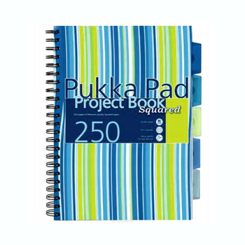 Kołozeszyt A4 w kratkę 250 stron Pukka Pad Project Book Stripes