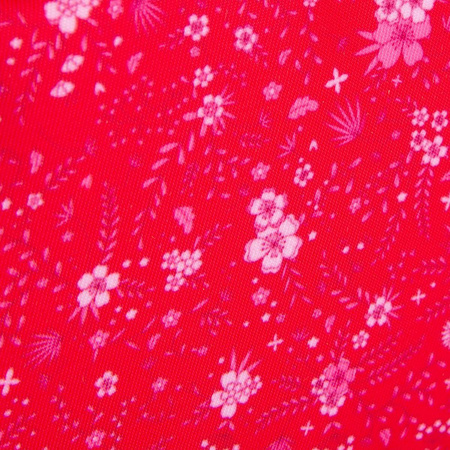 Piórnik saszetka z klapką Oxford Floral ciemno różowy