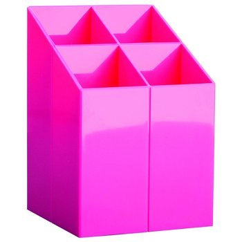 Organizer na biurko 4 komory Ico różowy