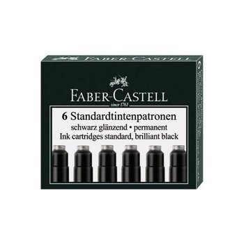 Naboje do pióra Faber Castell krótkie 6 sztuk czarny