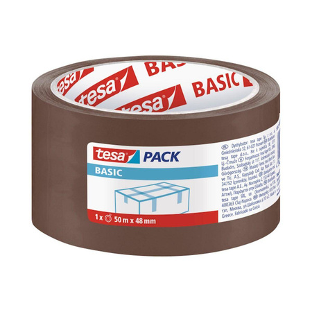 Taśma pakowa Tesapack Basic 50m x 48mm brązowy