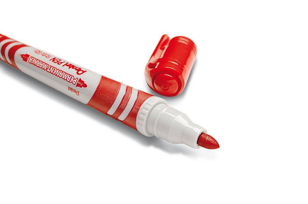 Marker permanentny Pentel N65W dwie końcówki czerwony